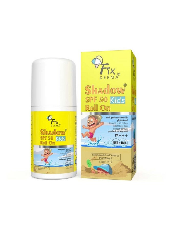 Shadow Spf 50 Kids Roll On Sunscreen For Kids Kids Sunscreen Spf 50 Roll On For Kids With Golden Seaweed & Phytosterol Kids Sunscreen Pa+++ Uva & Uvb Protection 30Gm Combination