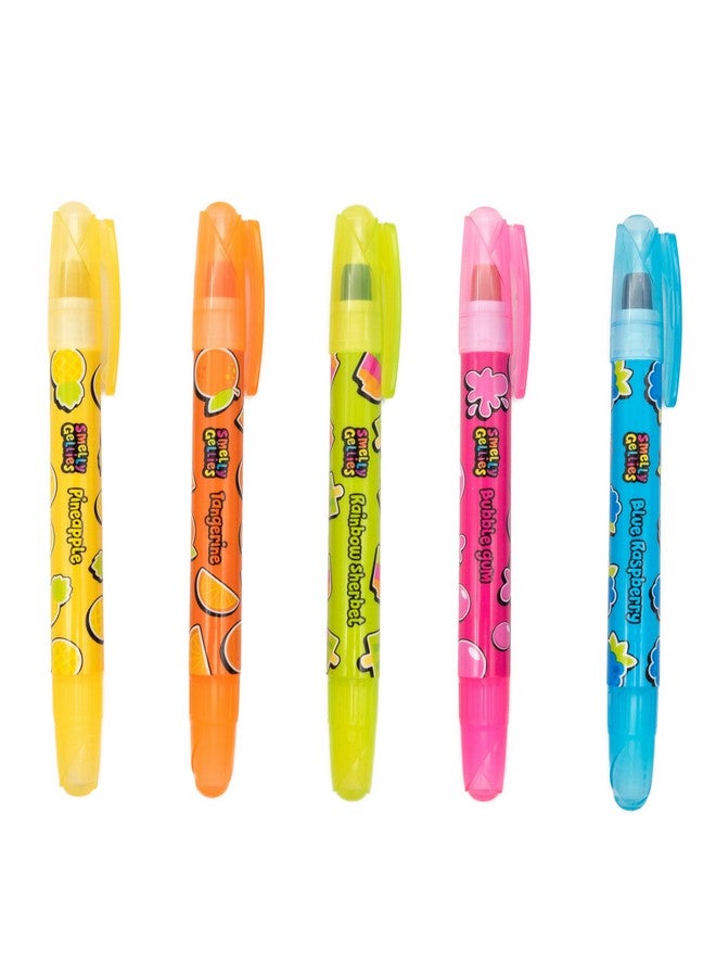 Smelly Gellies Scented Glidewrite Gel Coloring Sticks Crayons Highlighters 5 Count Gifts For Kids