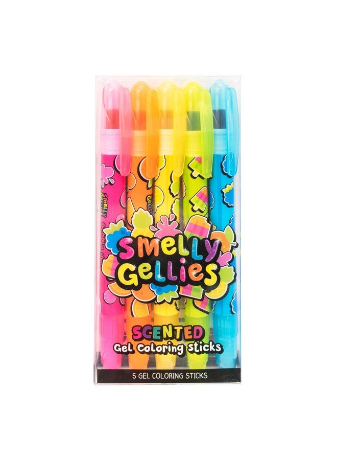 Smelly Gellies Scented Glidewrite Gel Coloring Sticks Crayons Highlighters 5 Count Gifts For Kids