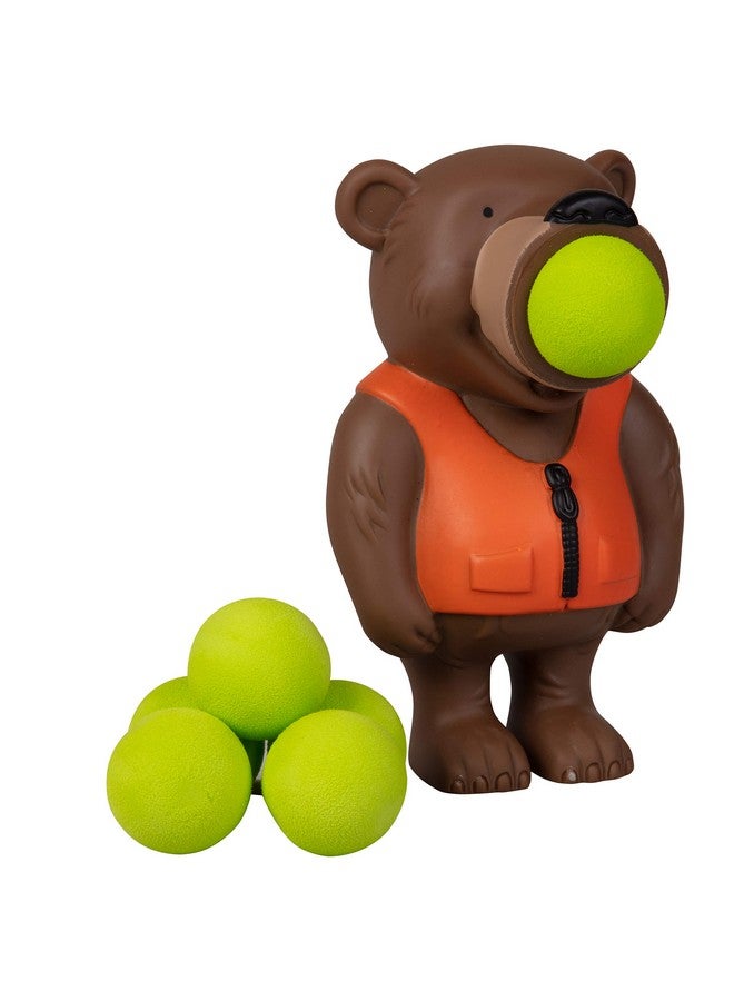 Bear Popper Toy Shoot Foam Balls Up To 20 Feet 6 Balls Included Age 4+