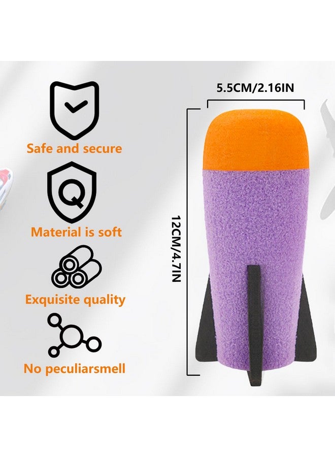 3 Pcs Missile Filled Foam Rocket Launcher Compatible For Nerf Nstrike Elite Series(Purple)