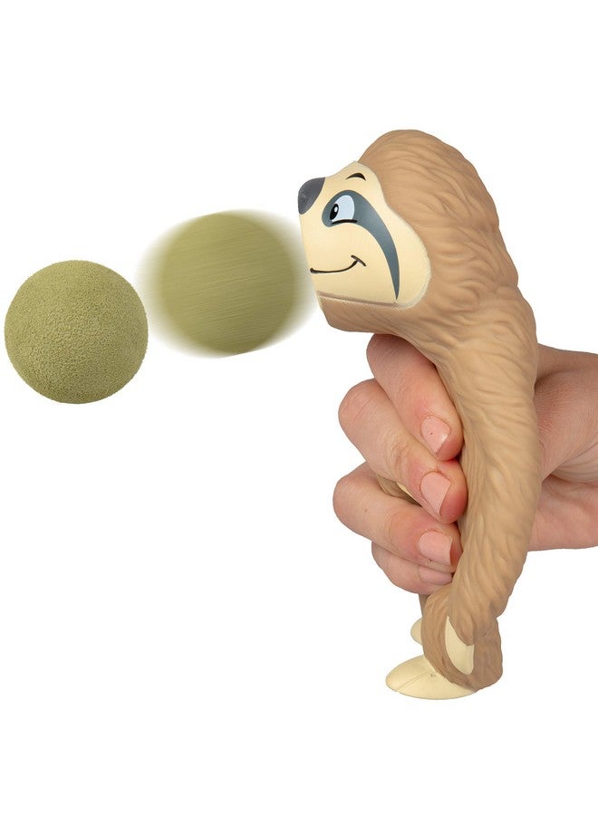 Sloth Popper Toy Shoot Foam Balls Up To 20 Feet 6 Balls Included Age 4+