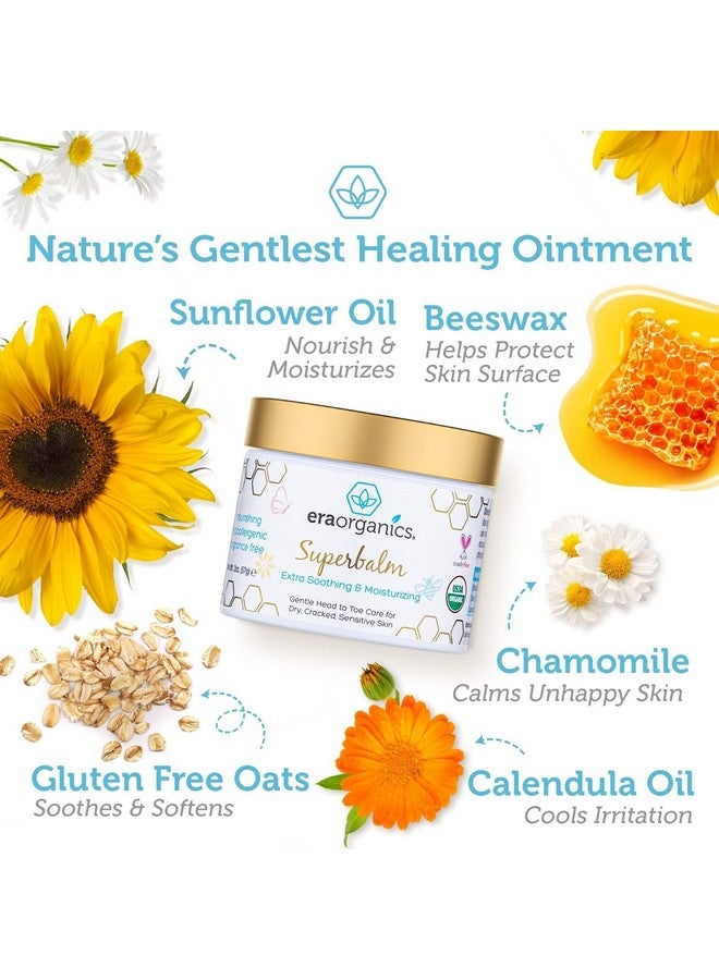 Healing Ointment For Babies Usda Certified Organic Natural Gentle Moisturizer For Sensitive Skin Prone To Baby Eczema Cradle Cap (Infant Seborrheic Dermatitis) Rashes Hives & More