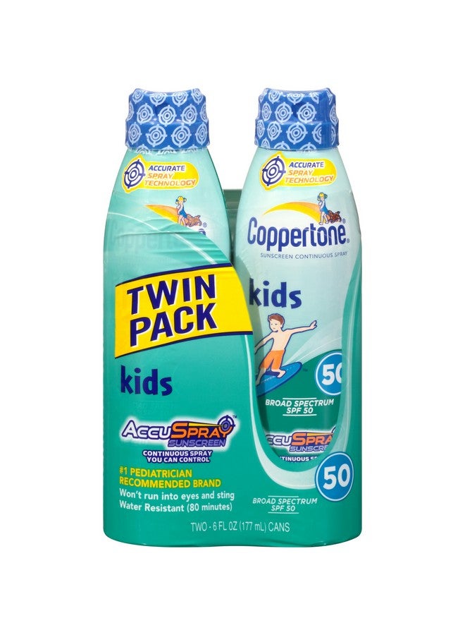 Kids Continuous Spray Spf 50 6 Ounces (Twin Pack)