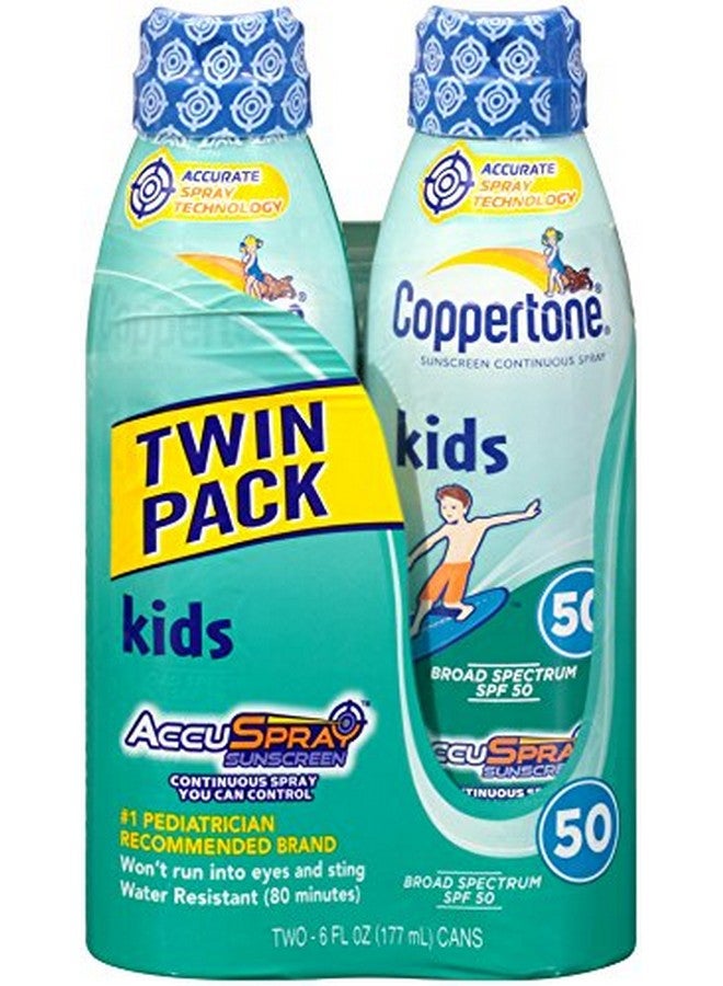 Kids Continuous Spray Spf 50 6 Ounces (Twin Pack)