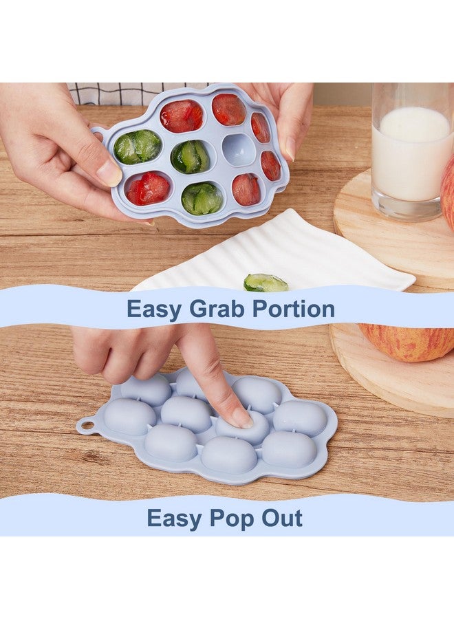 Baby Breastmilk Popsicle Molds (3 Pack) Kingkam Silicone Nibble Freezer Tray Baby Fruit Food Feeder Teether Tray Breast Milk Teether Pop Maker For Homemade Baby Food