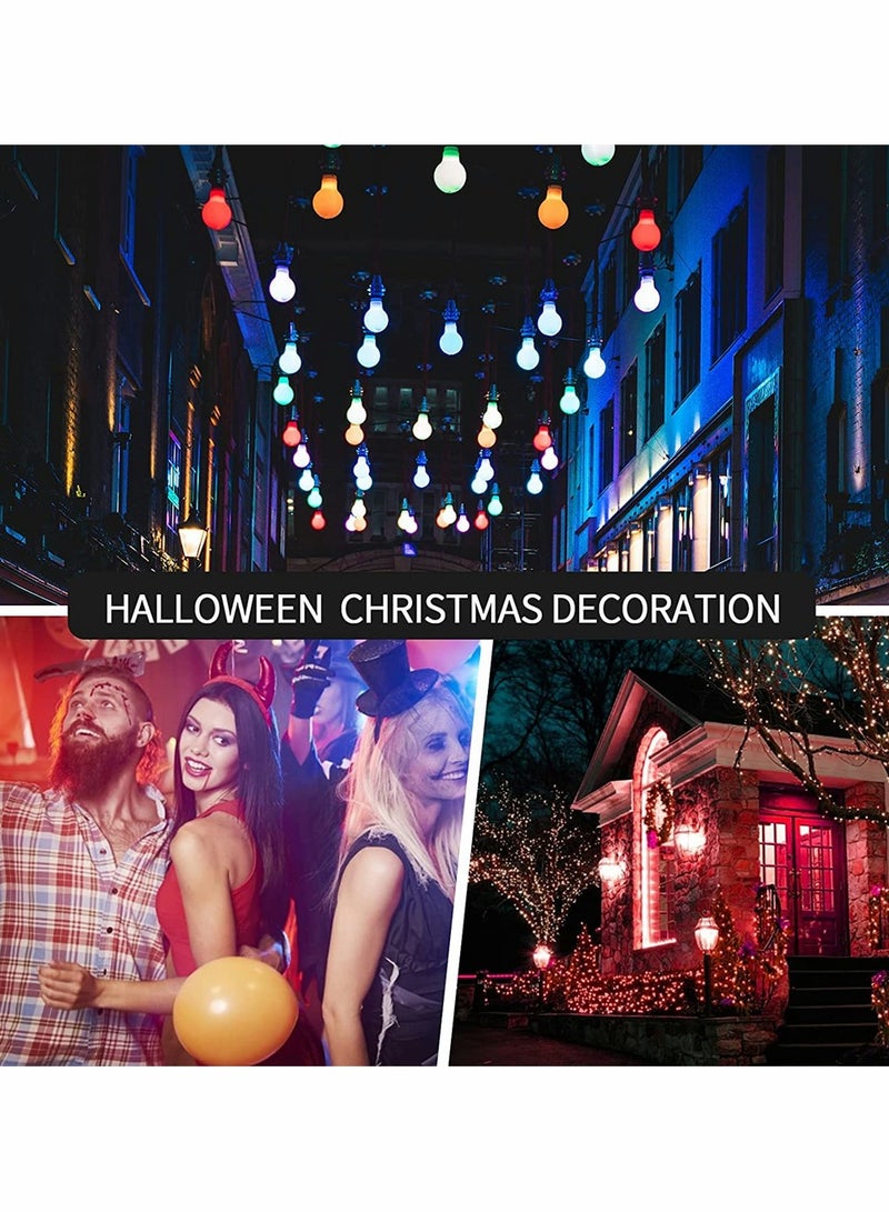 LED Colored Light Bulbs, 7 Watts, E27 Base Standard Light Bulbs, Non-Dimmable, 30,000 Hour Lifetime for Wedding Party Mood Ambiance Decor, Porch, Home Lighting, Holiday Lighting (6 Pack)
