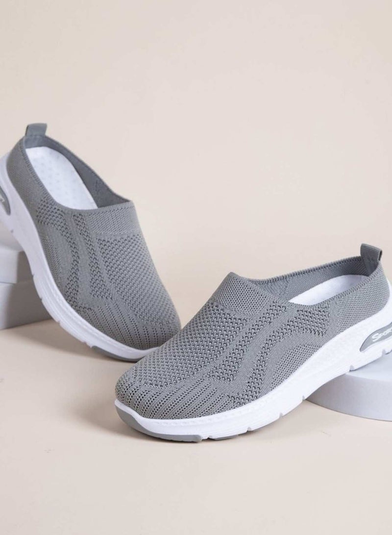 Minimalist Knit Sneaker Mules