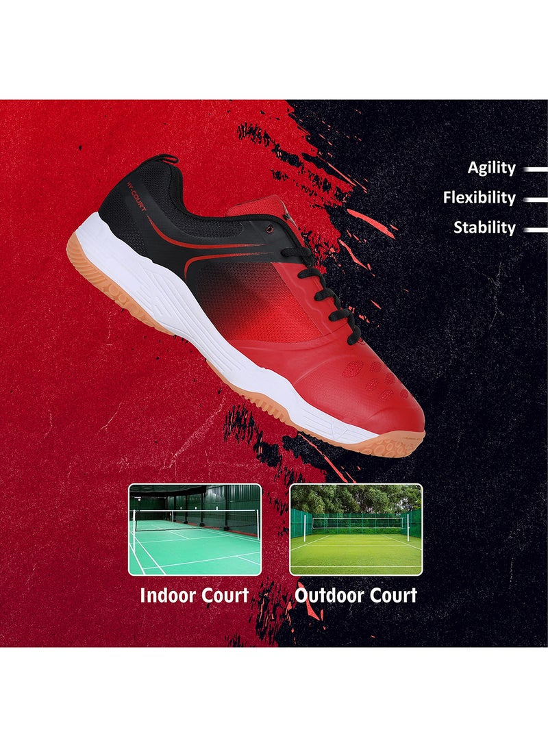 HY-Court 2.0 Badminton Shoes | UK 6 \ US 7 \ EU 40 | For Mens and Boys | Non-Marking Shoe | Court Shoe | For Badminton, Squash, Tennis Players