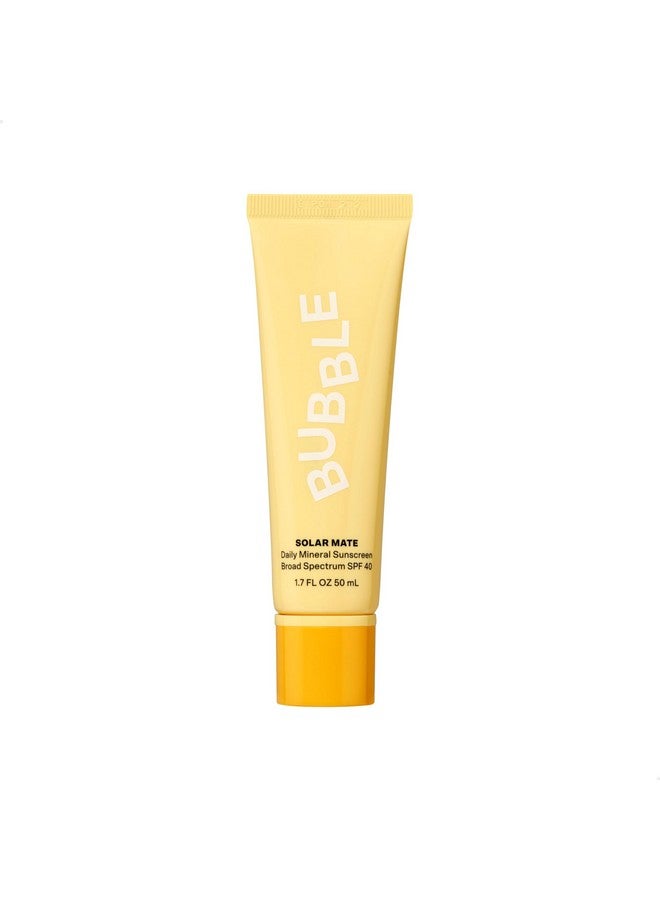 Skincare Solar Mate Mineral Face Sunscreen Broad Spectrum Spf 40 Zinc Oxide Sunscreen With Blue Light Protection & Ginseng Extract Sheer Lightweight Coverage With No White Cast (50Ml)