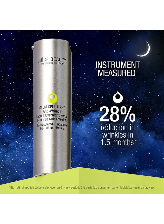 Stem Cellular Antiwrinkle Retinol Overnight Serum With Hyaluronic Acid Retinol Serum For Face 1 Fl Oz
