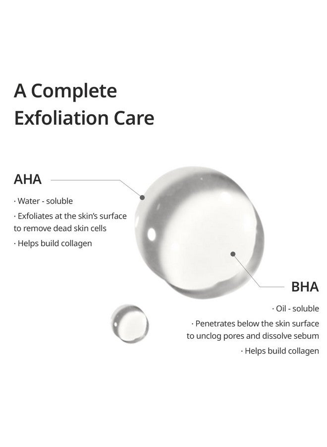 Apple Mint Aha Bha Exfoliating Serum 2.5% Aha 0.5% Bha Salicylic Acid For Blackheads Enlarged Pores Wrinkles And Fine Lines Face Exfoliators 18 Free Formula 1.69 Fl. Oz.