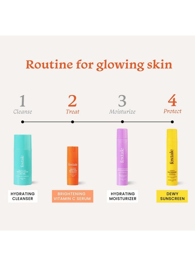 Ultra Glow Skin Care Kit (Dewy) For Glowing Skin Vitamin C Serum30Ml + Niacinamide Dewy Sunscreen Spf 7050Ml Brightening Skincare Combo Set For Women Men All Skin Types