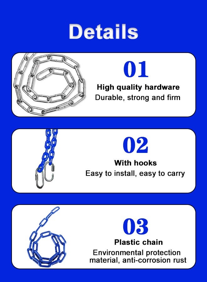 Professional Plastic Cover Chain With Quick Link Hooks Lightweight Durable Flexible