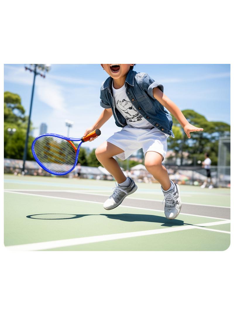 Kids Tennis Trainer Rebound Ball Set, Professional Racket, Portable Practice Rebounder, Equipment with 2 Racket & Bag, Suitable for Level Players