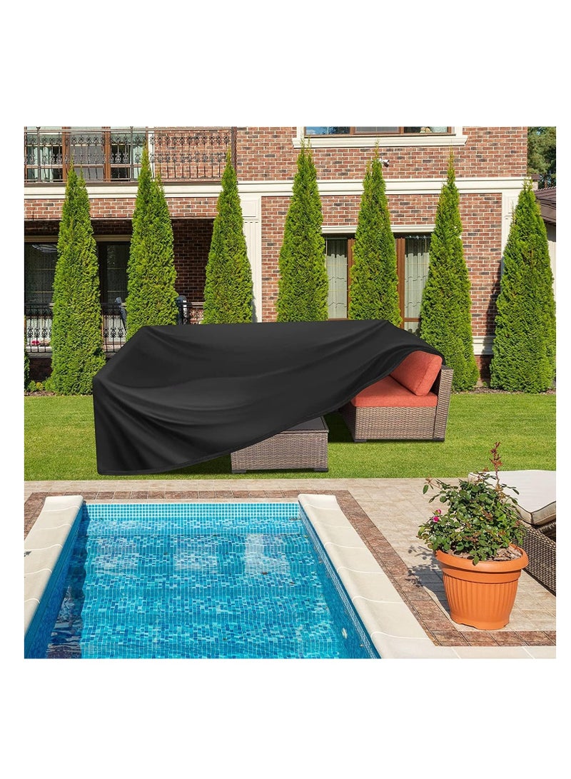 Waterproof Outdoor Furniture Cover XL 315cm x 160cm x 74cm, Premium Quality Patio Furniture Covers Dust Proof Anti-UV Heavy Duty Durable Sofa Sectional Table & Chair Cover Large