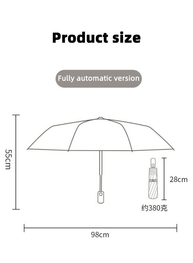 Double Coated Titanium Silver Anti-UV Protection Sun Blocking Travel Umbrella Silver/Orange
