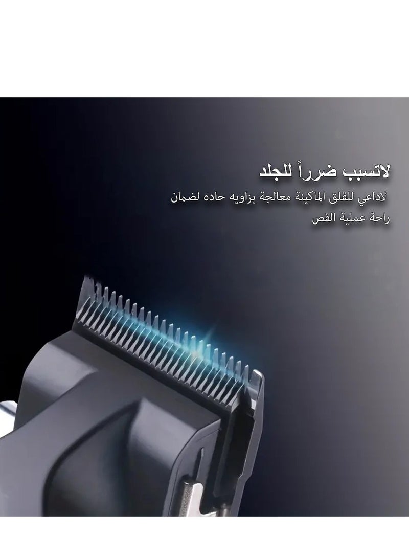 Professional Cordless Hair Clipper for Men, Rechargeable and Adjustable Hair Clipper with Base for Hairdressers and Barbers, Home Use (Saudi Version) KM-2296