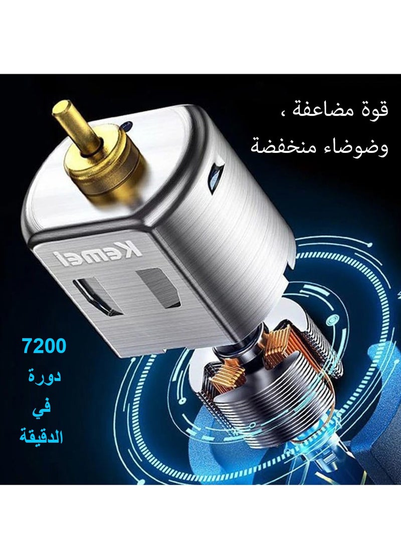 Professional Cordless Hair Clipper for Men, Rechargeable and Adjustable Hair Clipper with Base for Hairdressers and Barbers, Home Use (Saudi Version) KM-2296