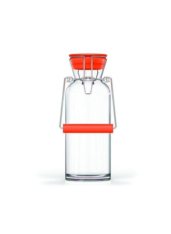 3 Pieces Set Carafe With Silicone Lid And Metal Holder-1260ml