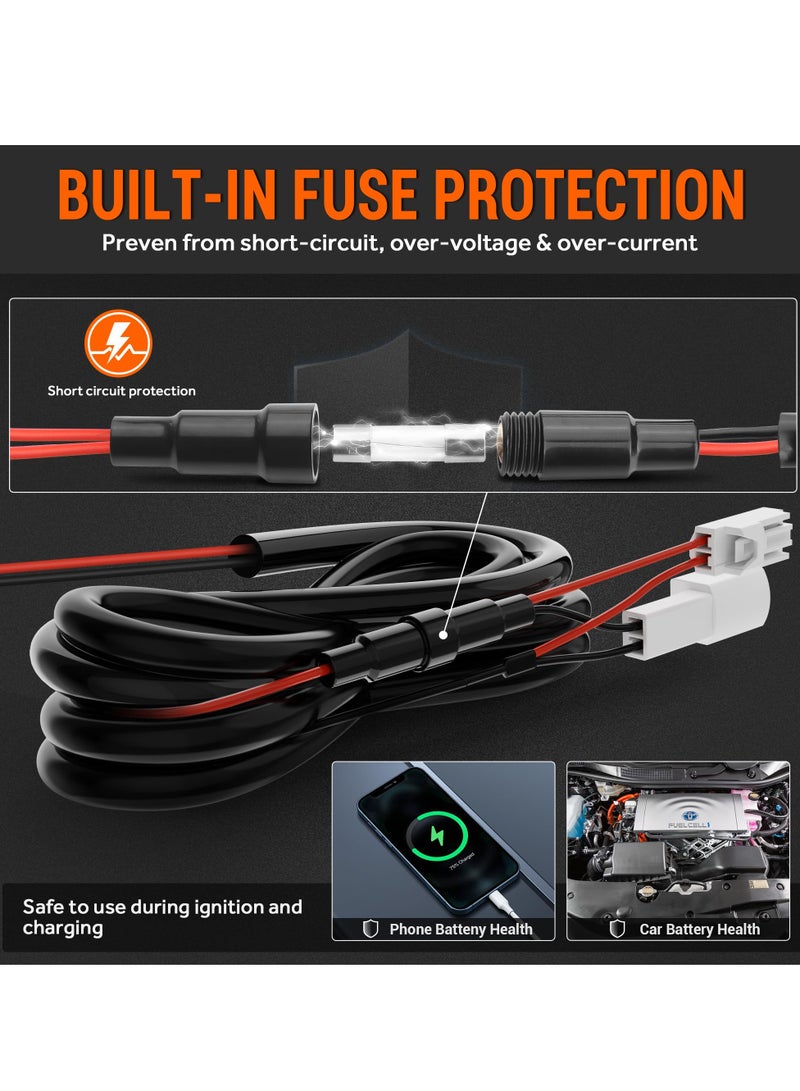 PD+QC3.0 Dual USB Car Charger Fit for Toyota, Type C USB Port Socket Fast Charging with LED Voltage Display & Frame Light, Car Power Socket Fit for Cellphone PDA Laptop GPS (1.3''×0.9'')