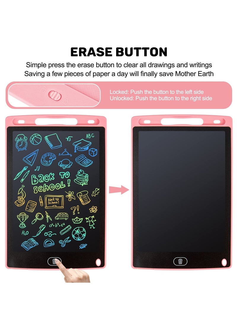 LCD Writing Tablet, Doodle Scribbler Pad 8.5 inch Colorful Screen Drawing Board Learning Gift for Kids, Educational Toys for 3-6 Years Old Boys and Girls  2 Pack