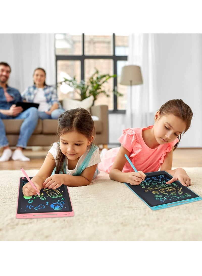 LCD Writing Tablet, Doodle Scribbler Pad 8.5 inch Colorful Screen Drawing Board Learning Gift for Kids, Educational Toys for 3-6 Years Old Boys and Girls  2 Pack