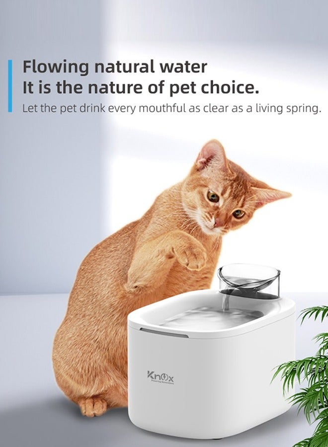 Cat Water Fountain with Filter and 3L Capacity, Automatic Pet Water Dispenser for Cats and Dogs - White