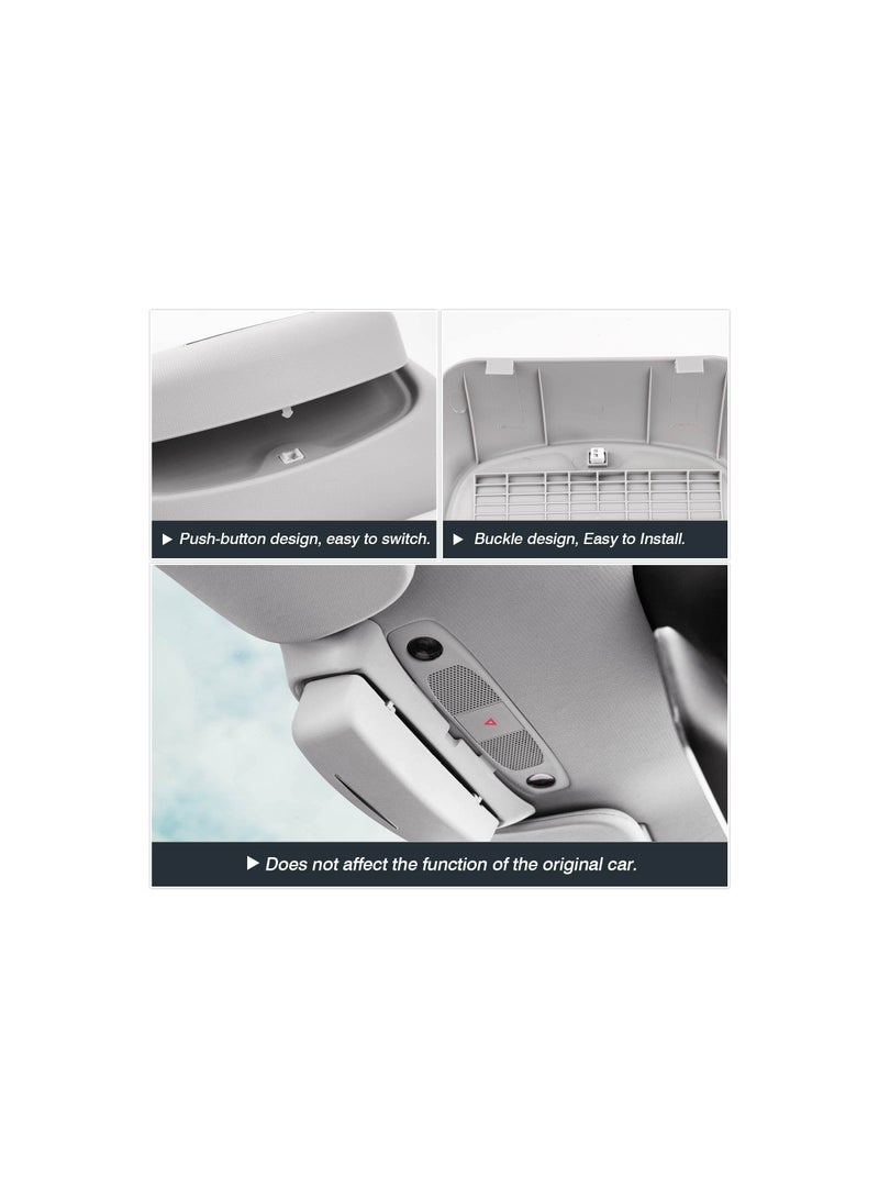 Sunglasses Holder, Compatible with Tesla Model Y 2020-2023 Accessories Glasses Case Car Interior Eyeglasses Protective Storage Box Organizer Mount on Roof ABS Material, Press-type Design(1 Pack)