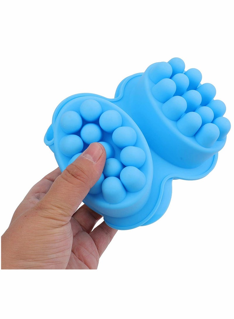 Silicone Massage Bar Soap Molds, Cavity Silicone Massage Molds, Nonstick & BPA Free, Handmade Soap Molds for Soaps Making(4 Pack)