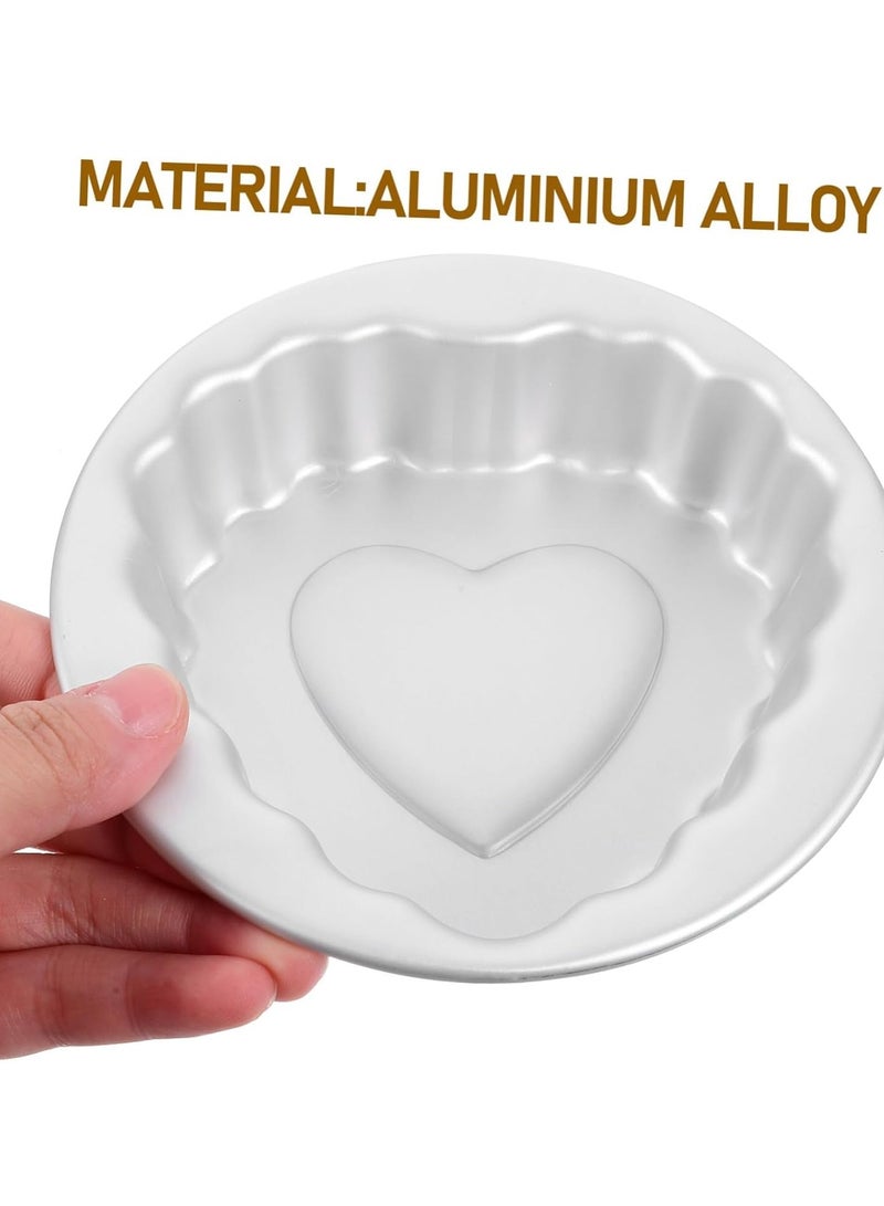 5pcs Cake pan, Cake Baking Mold Pudding Mold, Small Cake Mold Cake Tins for Baking Tart molds for Baking Metal Cake Tin Cake Mould Mini Tart pan Baking Molds Aluminum Alloy Caramel