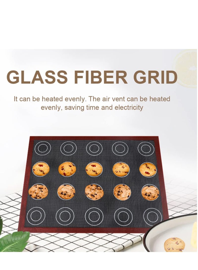Silicone Baking Mat with Measurements - Non-Stick Pastry Mat for Cookies, Macarons, Bread, & Puffs - Durable Oven Line