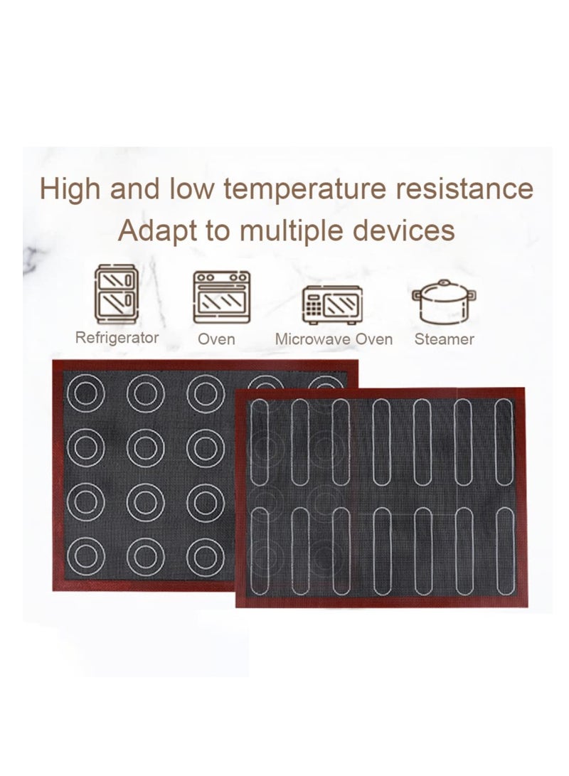 Silicone Baking Mat with Measurements - Non-Stick Pastry Mat for Cookies, Macarons, Bread, & Puffs - Durable Oven Line