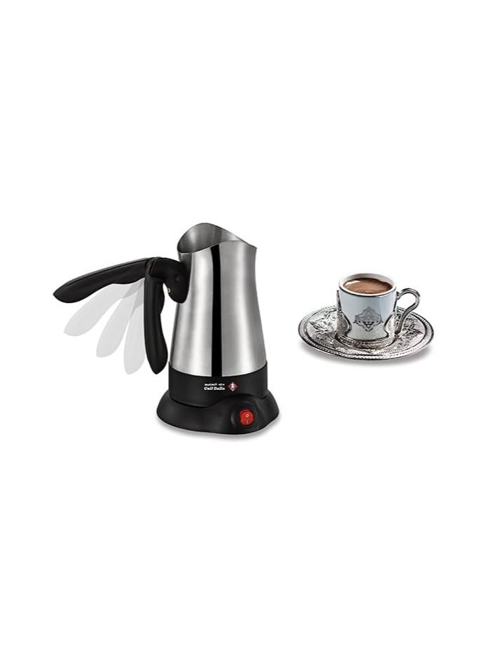 Gulf Dalla Turkish Tea Coffee Maker Stainless Steel 300 ml 800 Watt Silver GA-C96837