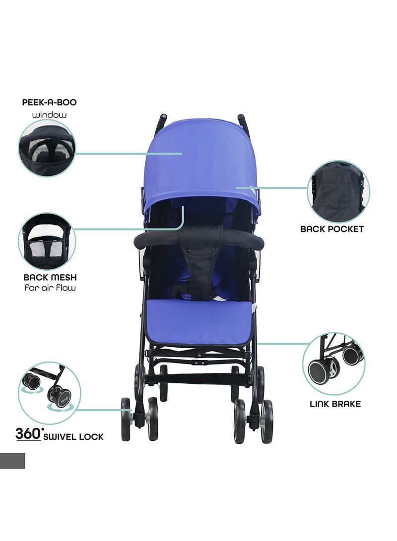 Strek Stroller - Royal Blue And Black