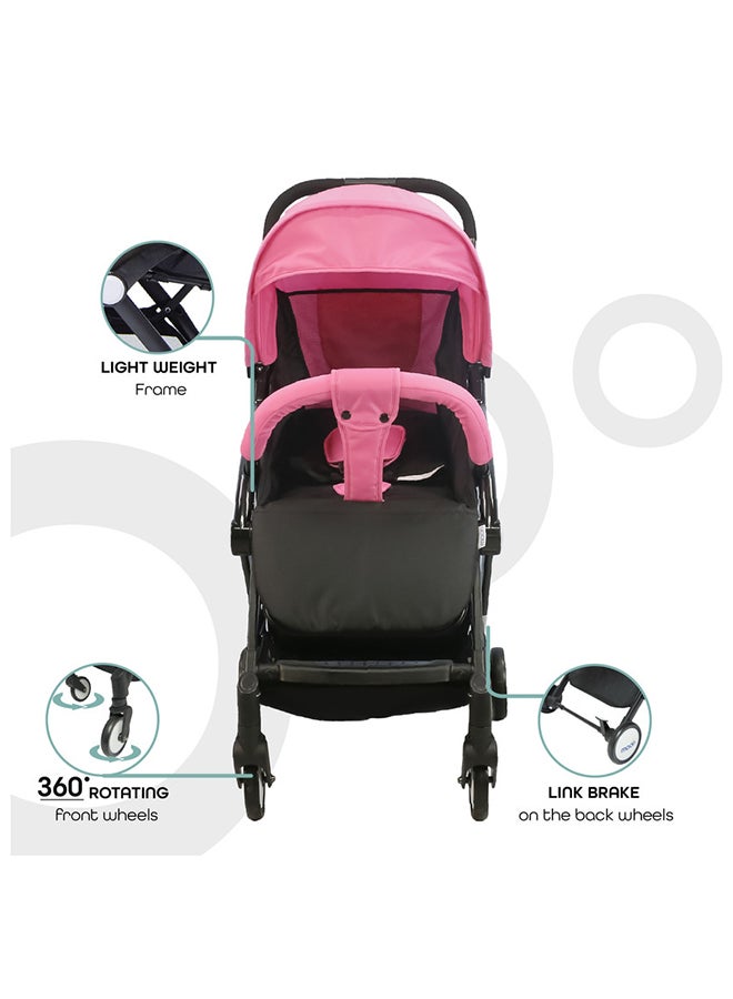 Compact Cabin Stroller - Pink/Black