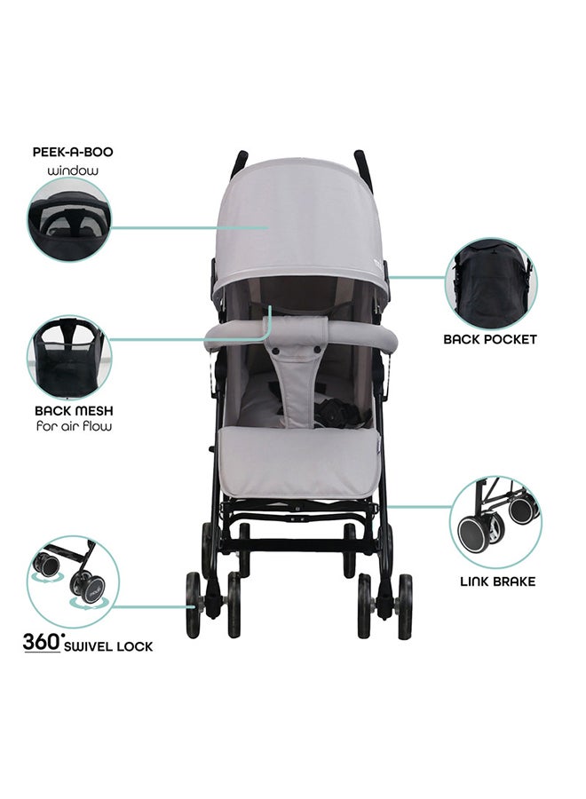 Strek Stroller - Light Grey/Black