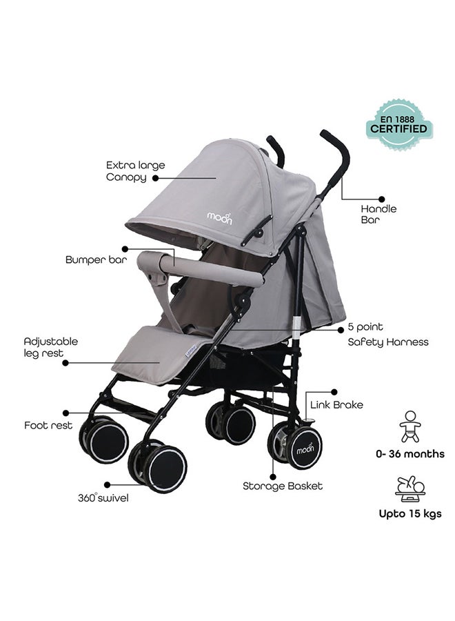 Strek Stroller - Light Grey/Black