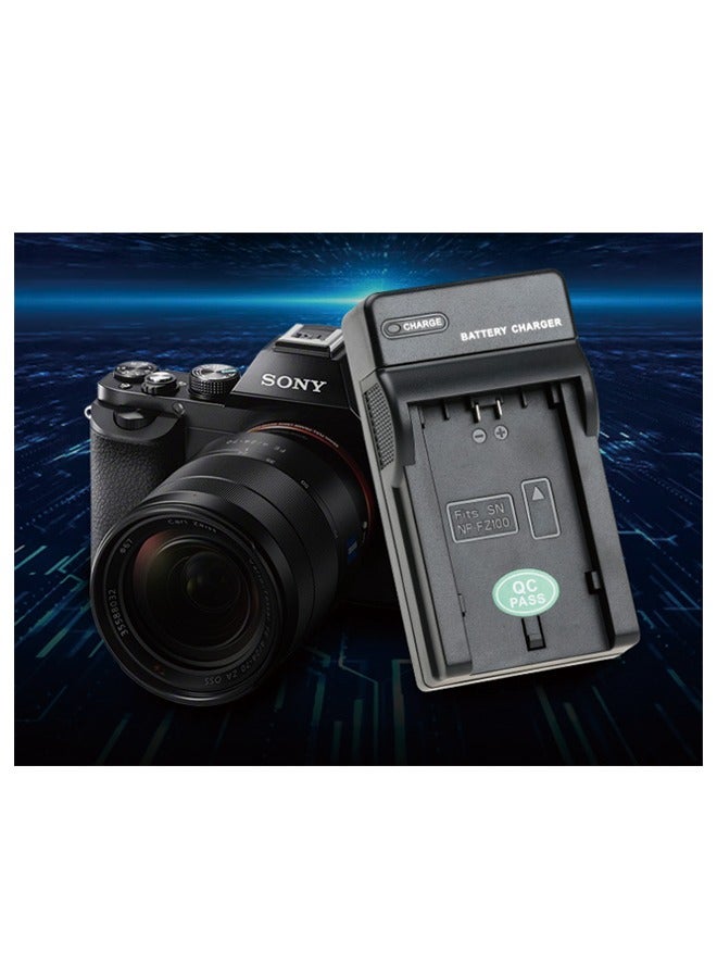 NP-FZ100 Charger for Sony A7M3 A7R3 A7R4 A7M4 A7S3 Camera Batteries USB Charging Dock (Battery Not Included)