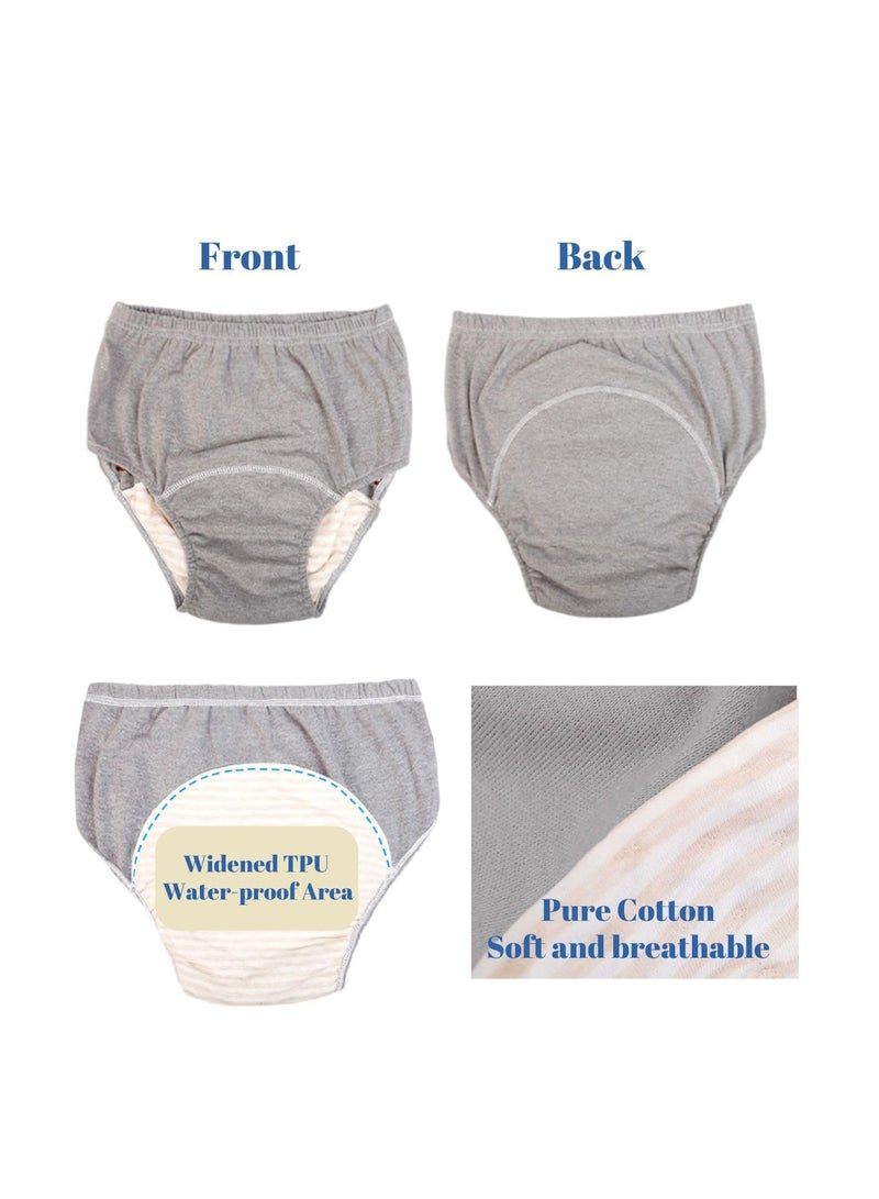 Incontinence Underwear for Men and Women TPU Leakage-Proof Adult Cloth Diaper Nappy with Inserts Reusable and Washable Absorbent Urinary Briefs for The Elderly Disabled Postpartum L Pink