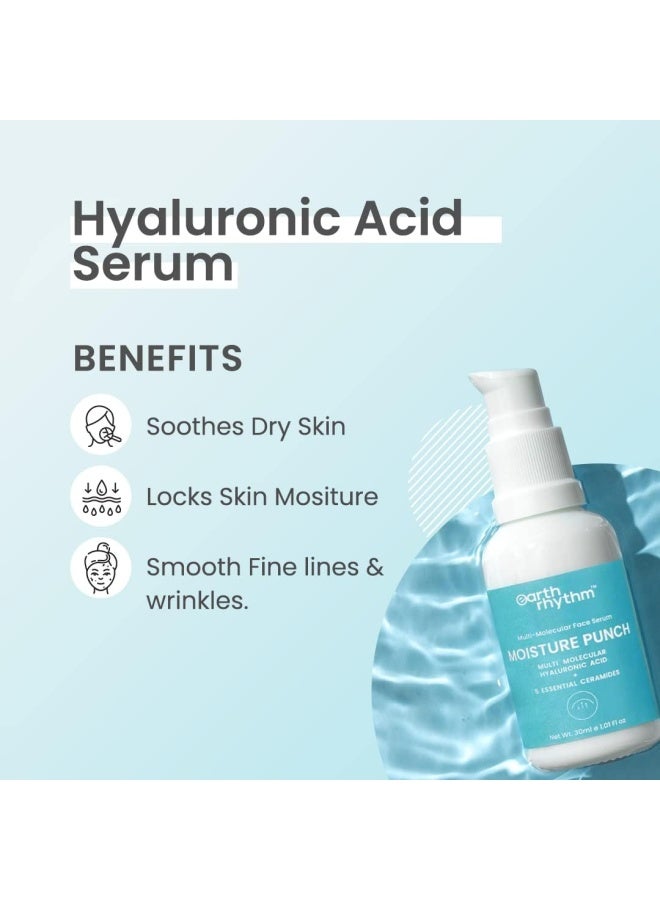 Hyaluronic Acid Serum For Dry & Dehydrated Skin | Locks Skin Moisture Fades Fine Line & Wrinkles | Repair & Nourishes Damaged Skin | Men & Women - 30 ml