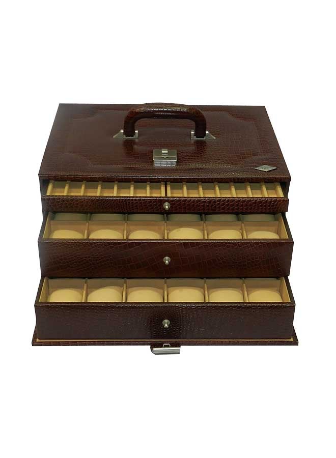 36-Grid Watch Box With Pen And Ring Cufflink