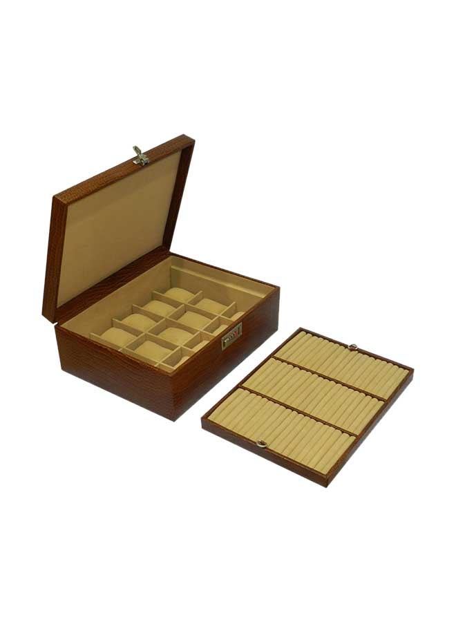 unisex Leather Watch And Ring Holder Box