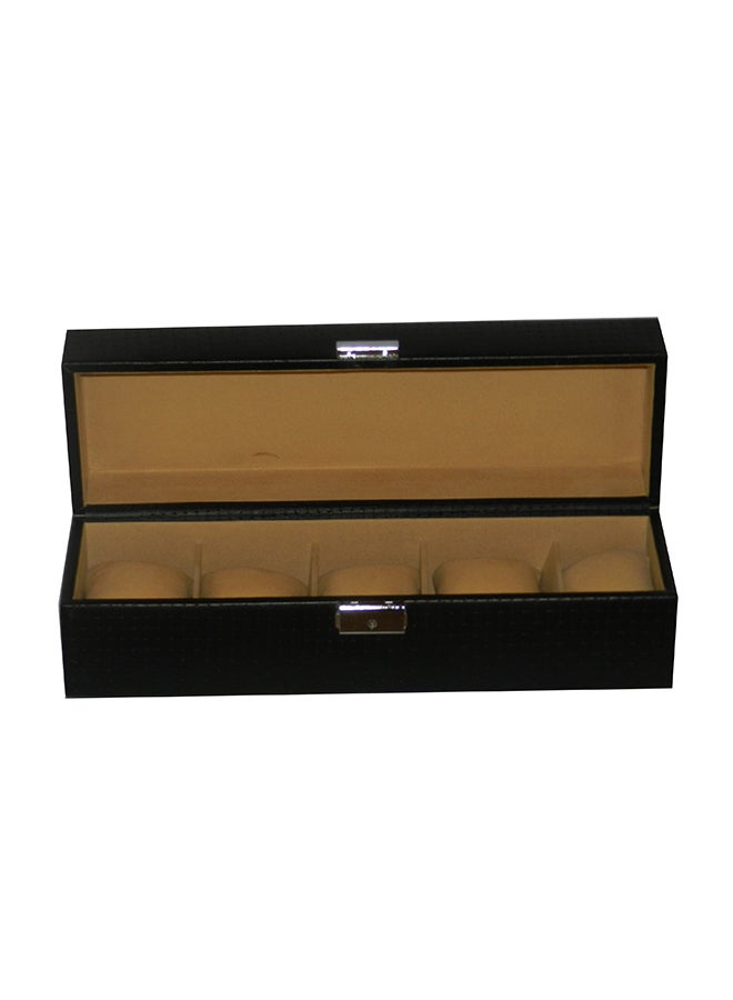 unisex 5 Grid Genuine Leather Designer Watch Box