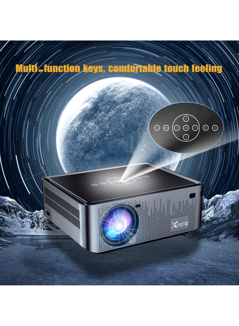 Wireless Smart Projector X1 Pro Full HD 5G Projector Portable 8K 1080P Resolution 12000 Lumens Dual Band WiFi Manual Focus