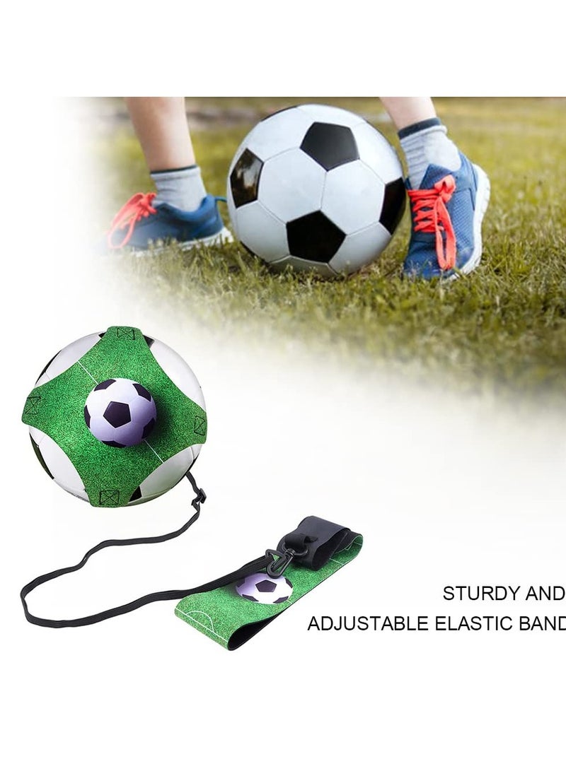 Football Kick Trainer Soccer Training Equipment Aid Skills Improvement Solo Practice for Kids Adults Hands Free Universal Fits All Size Footballs