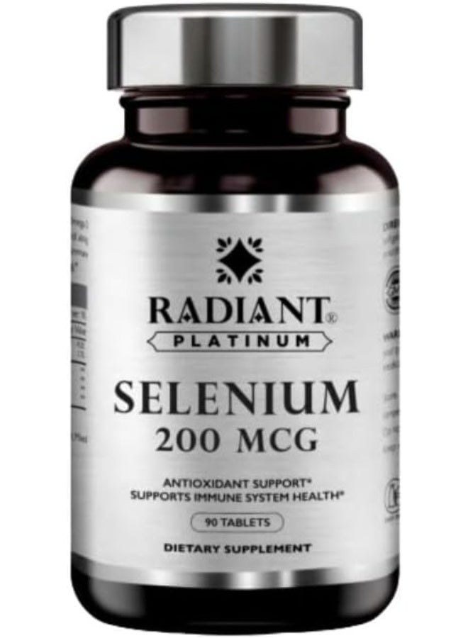 Selenium 200 Mcg Antioxidant Supports Promotes Wellness And Vitality Supports Physical And Mental Health 90 Tablets