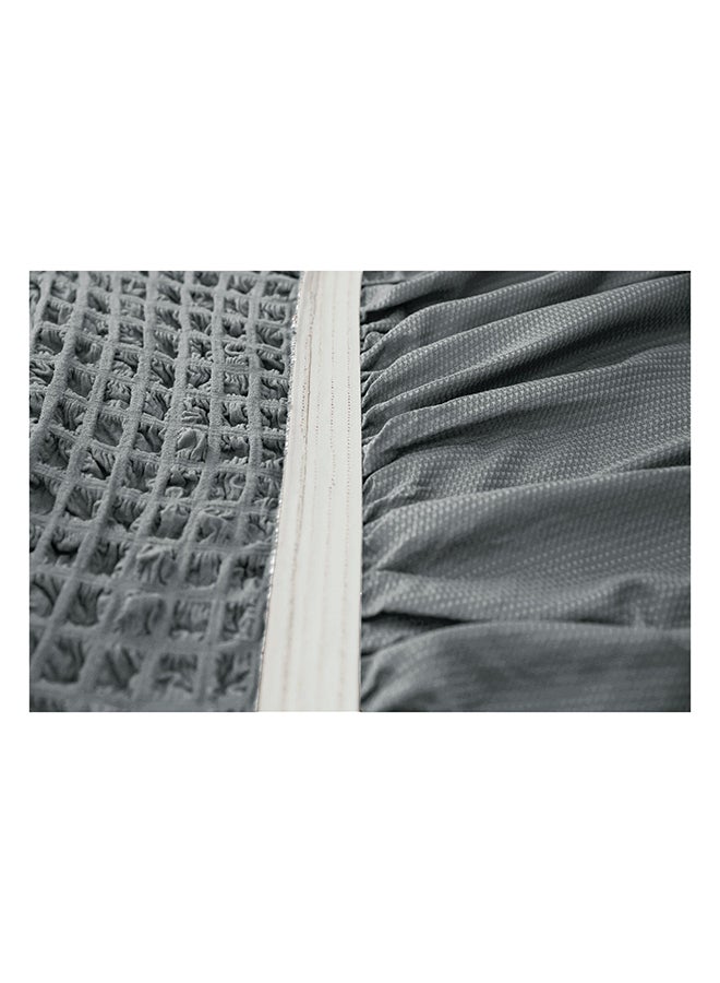 Six Seater Stretchable Sofa Cover Set Grey 5.8meter