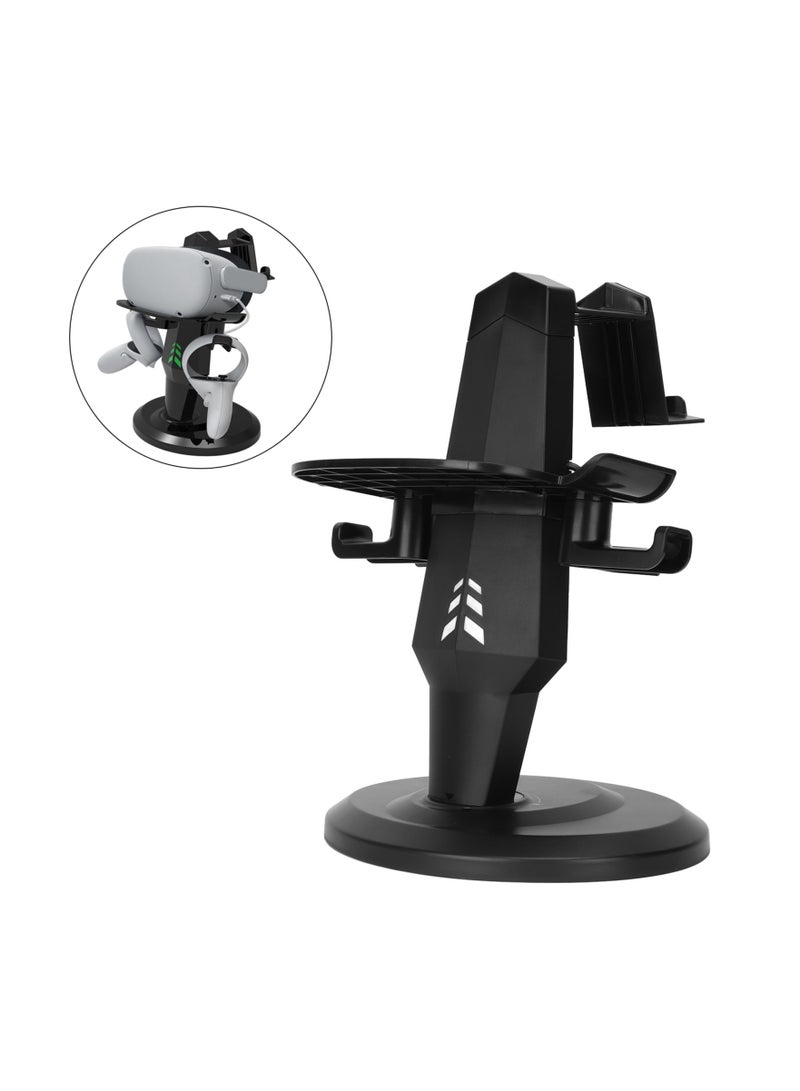 VR Stand, VR Headset Charging Dock Display Stand, Touch Controllers Accessories for Oculus Quest, Quest 2,Rift, Rift S, Valve Index, Black