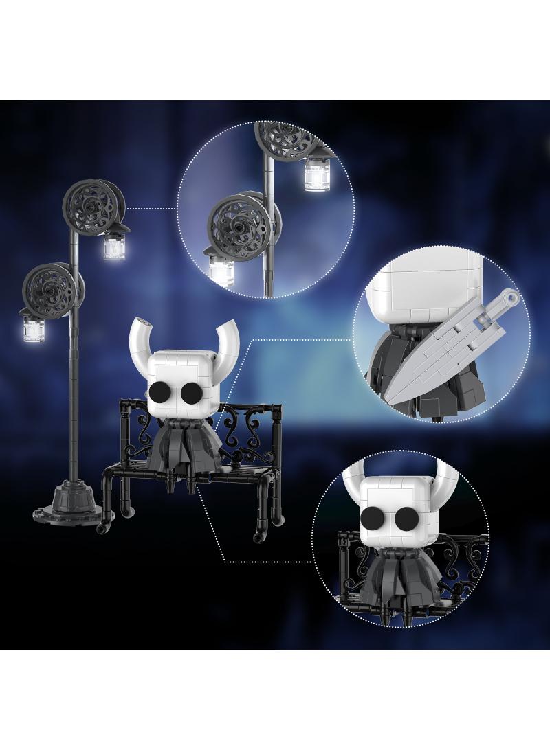 328Pcs The Knight Building Blocks Set Hollow Knight Popular Game Knight Action Figure Building Block Toy Lighting Collectible Decoration Character Compatible Birthday Gift For Game Fans Boys And Girls